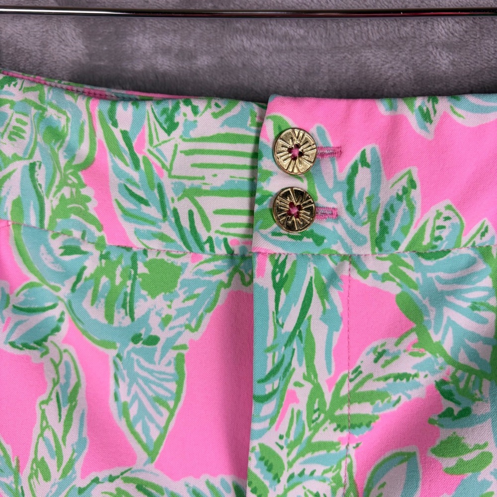 Lilly Pulitzer Luxletic Bettina Shorts Womens 10 Pink Bermuda Mandevilla Baby - Picture 3 of 11